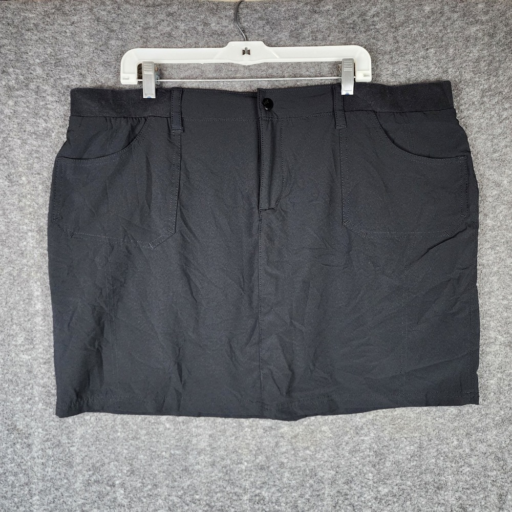 Lee Skort Womens 20W Active Performance Black Plus Size EUC